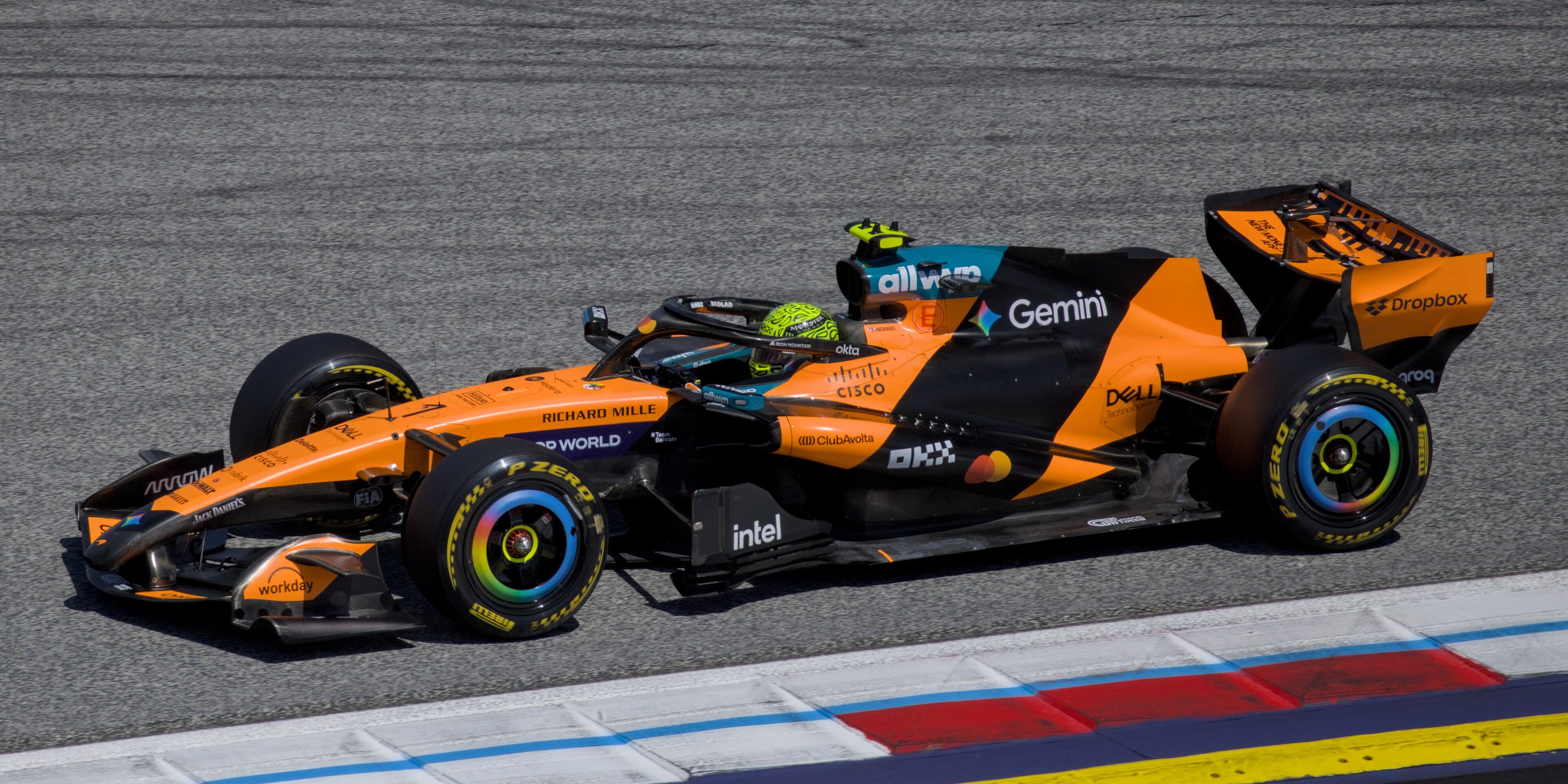 Lando Norris driving the orange and black McLaren MCL40 at the 2026 Austrian Grand Prix